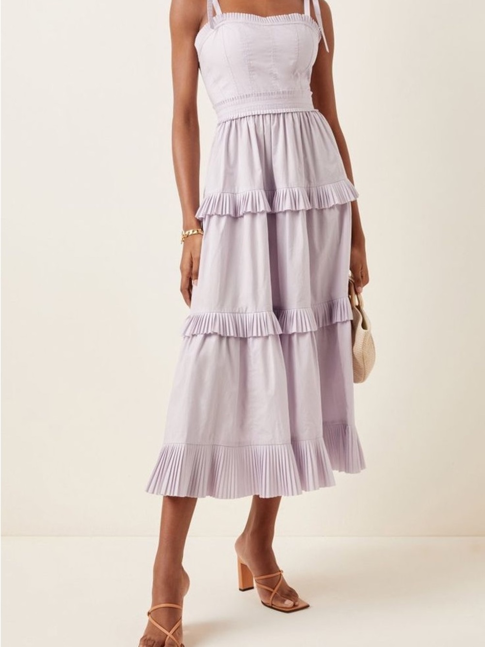 Ulla Johnson Lavender Lune Tiered Maxi Dress